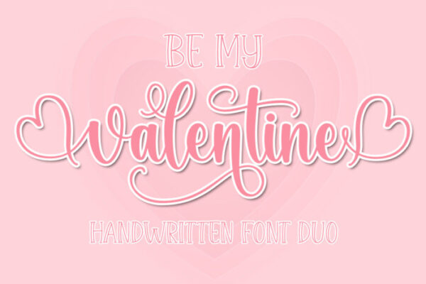 Be My Valentine Font DUO
