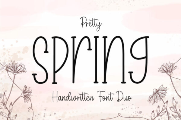 Pretty Spring Font Duo