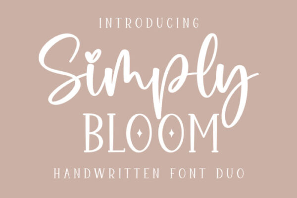 Simply Bloom Font Duo