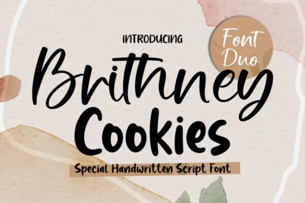 Brithney Cookies Font Duo